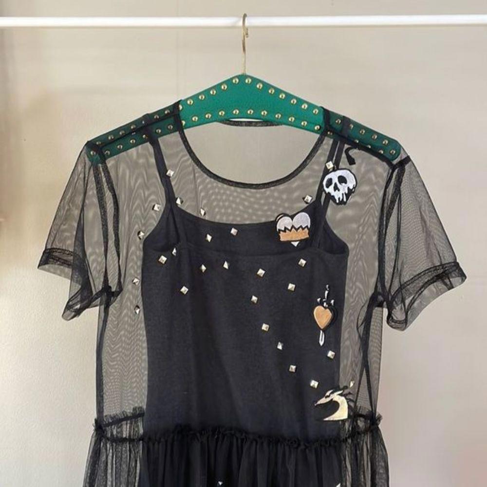 Disney Black Sheer Midi Dress with Fun Accents - Picture 2 of 9